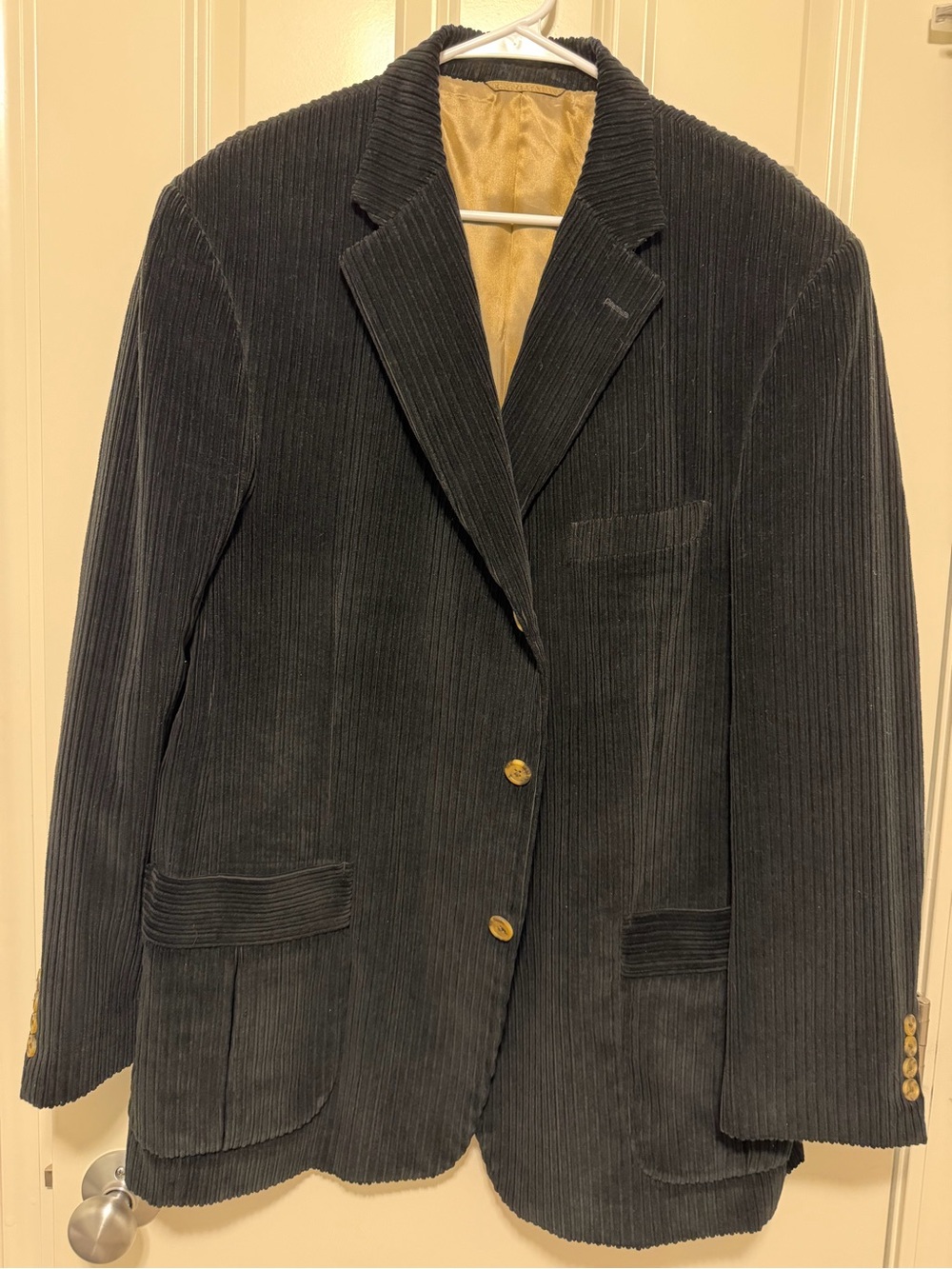 Ibiza Model Divino Corduroy Blazer Sport Coat 46R Flli Ormezzano Italian Fabric